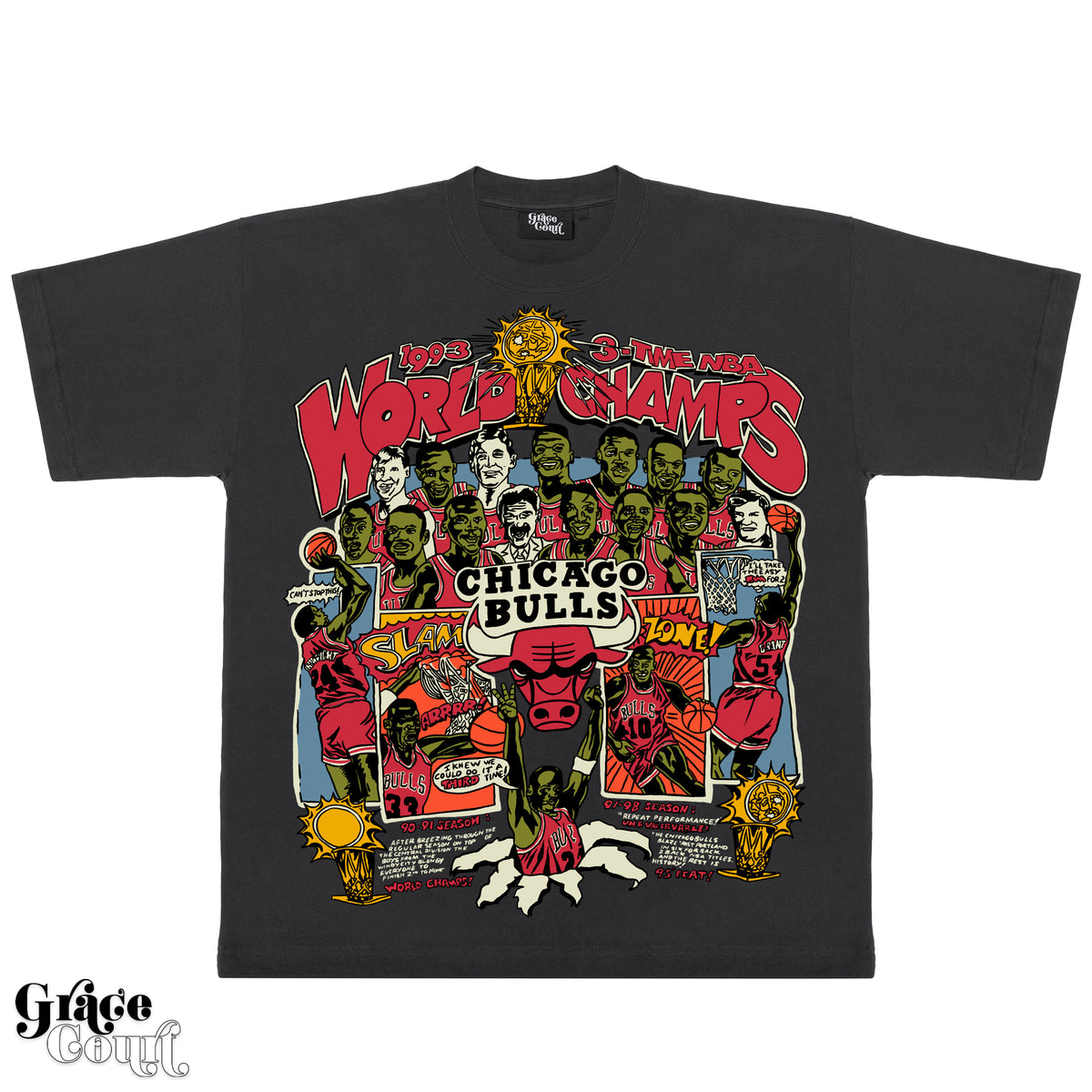 Chicago Bulls 1993 Champions Tee – Grace Court Co